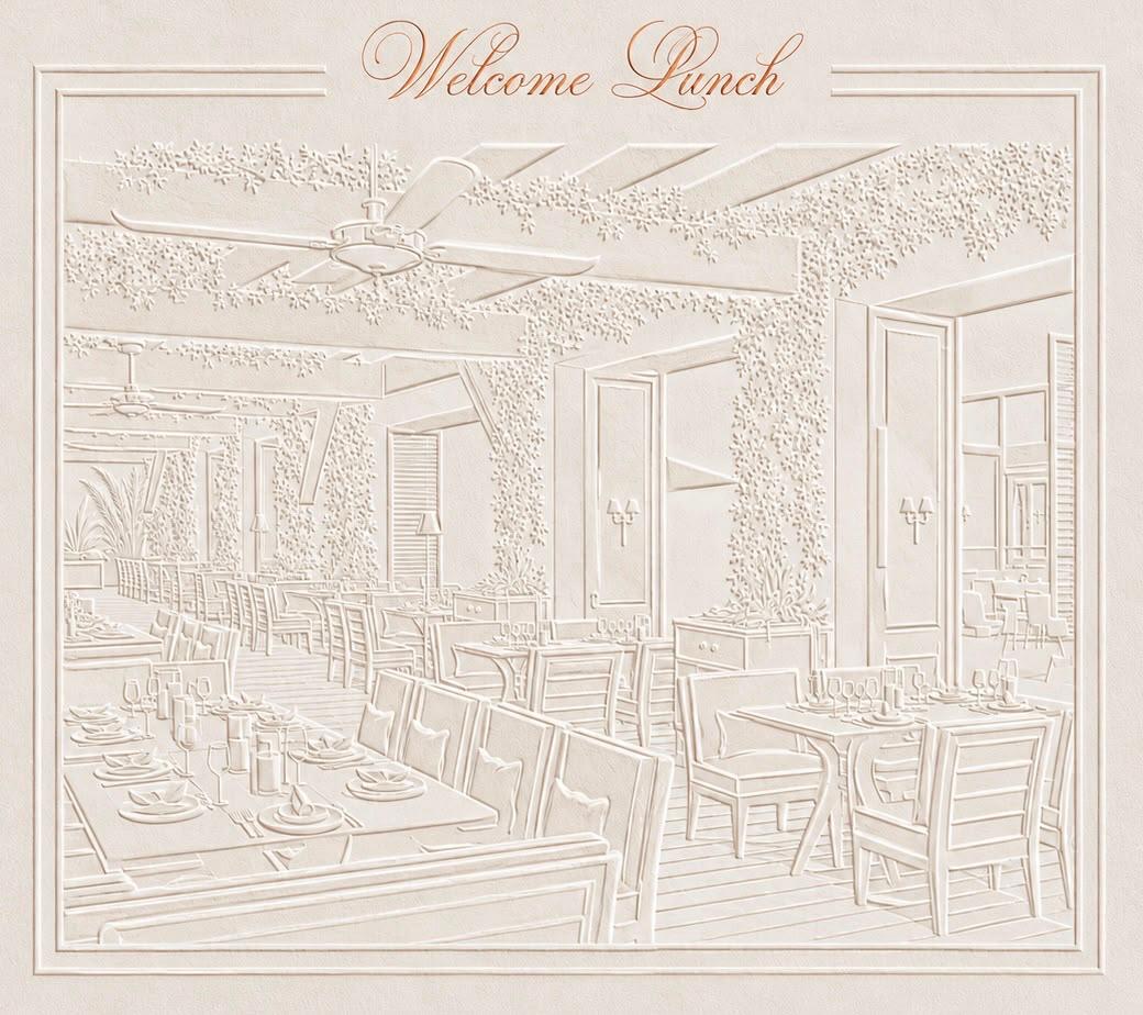Embossed illustration of the dining room at Cipriani, Puente Romano Marbella
